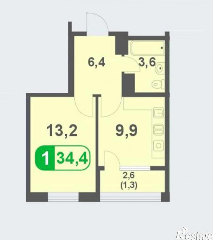 1-комн квартира Ореховая роща, 1