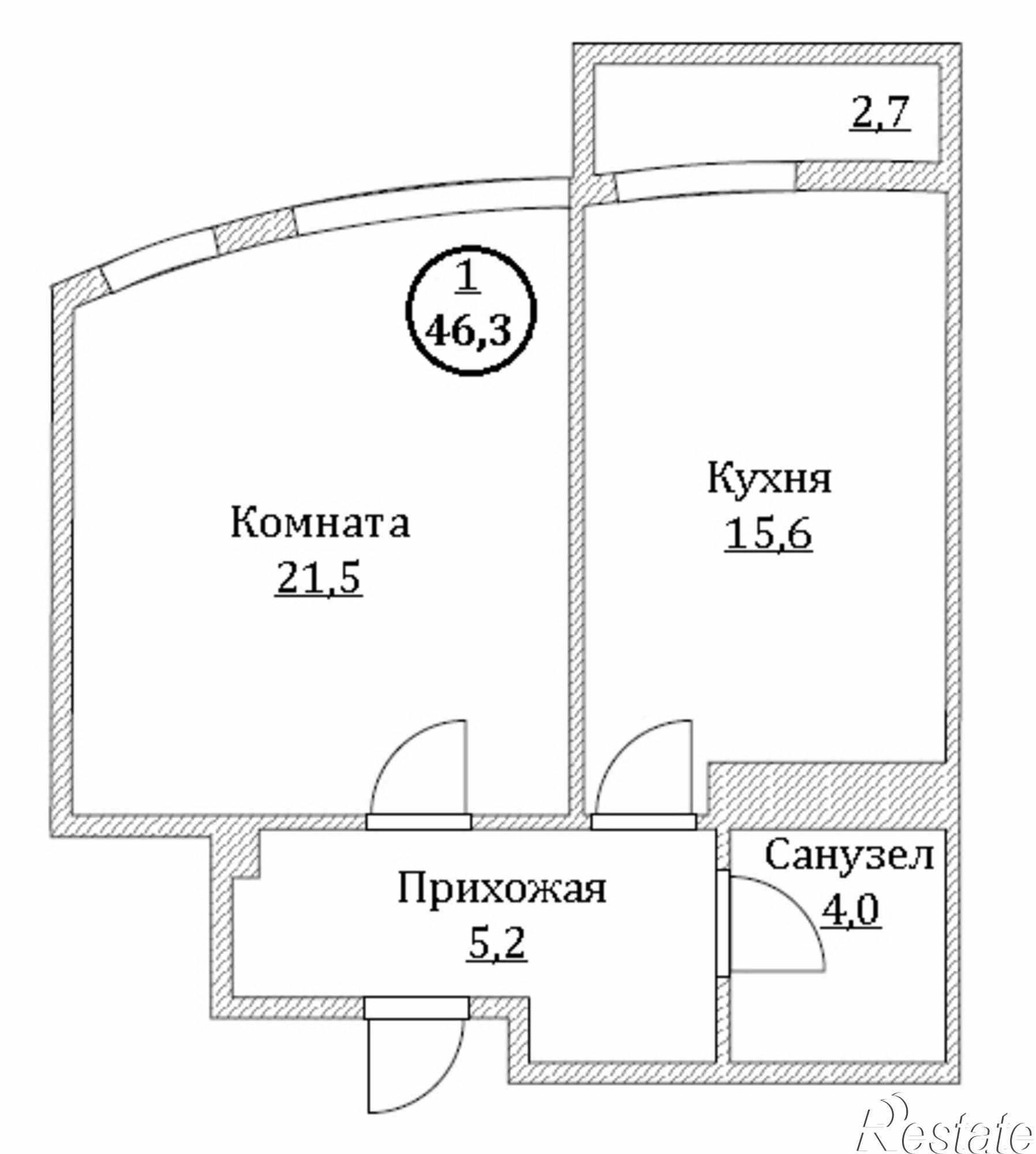 Купить квартиру за 4 530 000 рублей на Ю.Гагарина ул, 99