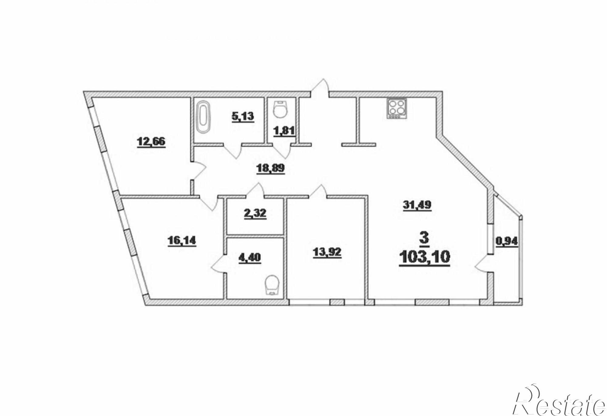 Купить квартиру за 12 372 000 рублей на Победы пр-кт, 60