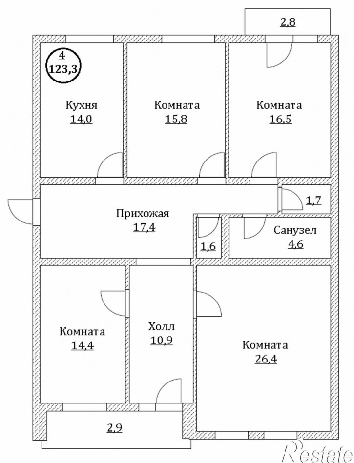 4-комн квартира Таможняя ул
