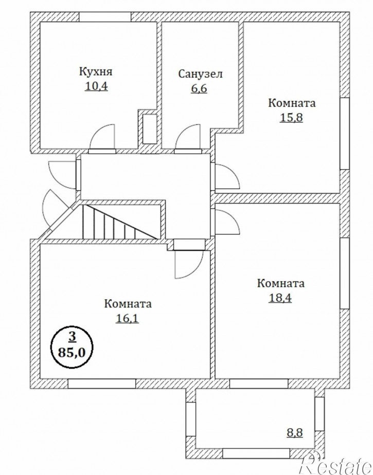 3-комн квартира Верхнеозерная ул, 9а