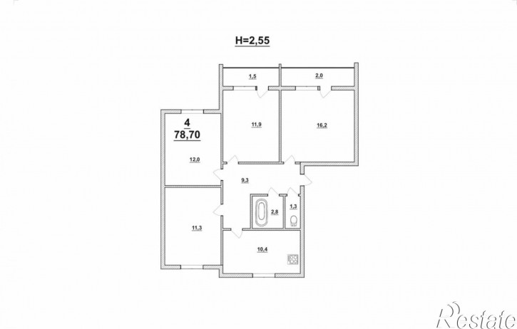 4-комн квартира Ростовская ул, 28
