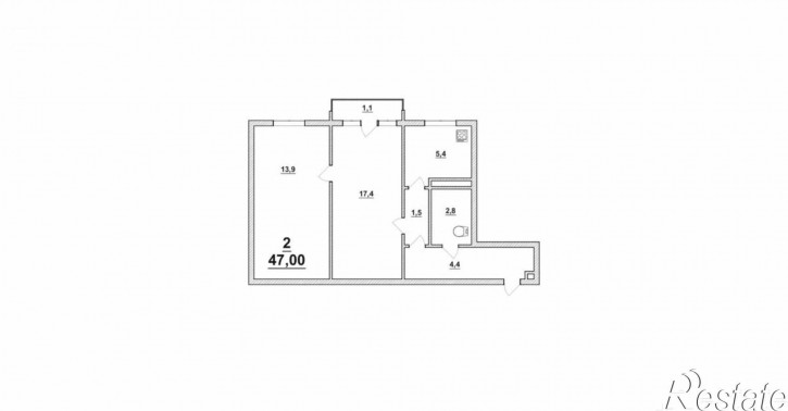 2-комн квартира Каштановая аллея ул, 133