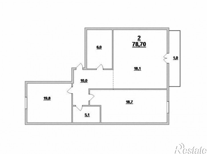 2-комн квартира Третьяковская ул, 5А