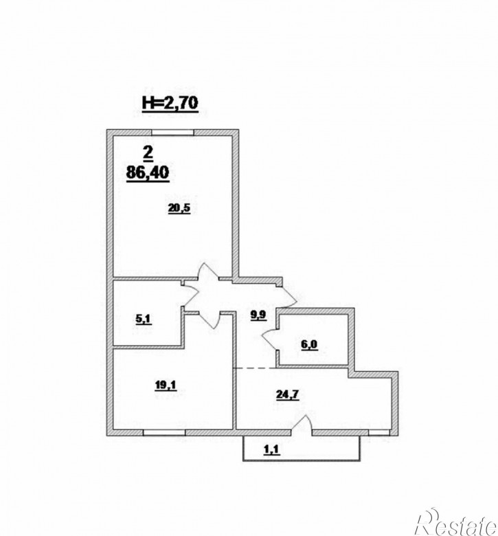 2-комн квартира Третьяковская ул, 5А