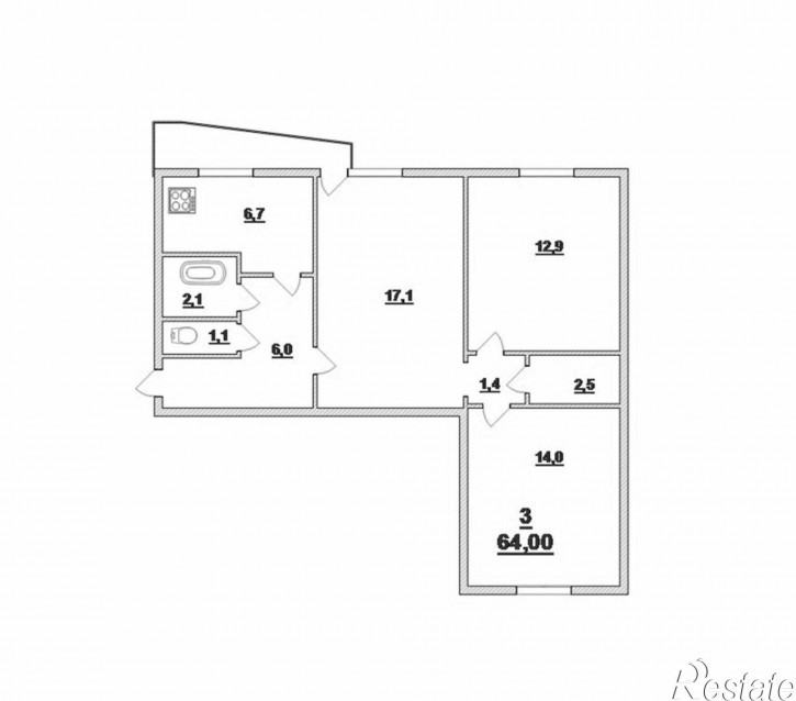 3-комн квартира Зарайская ул, 15