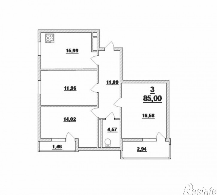 3-комн квартира Пионерская ул, 59
