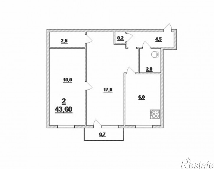 2-комн квартира Красносельская ул, 15