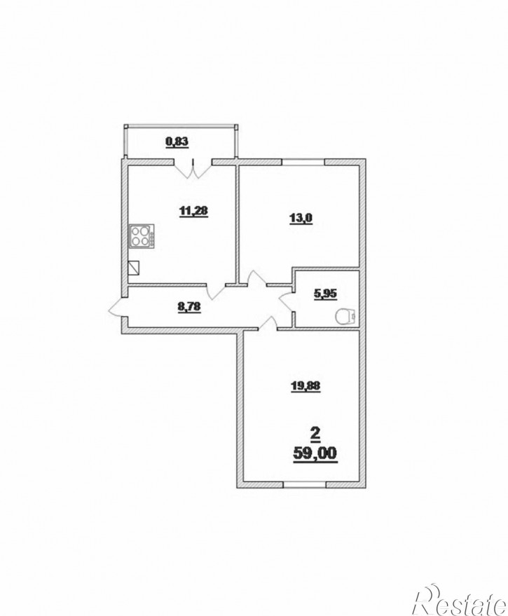2-комн квартира Чкалова ул, 48