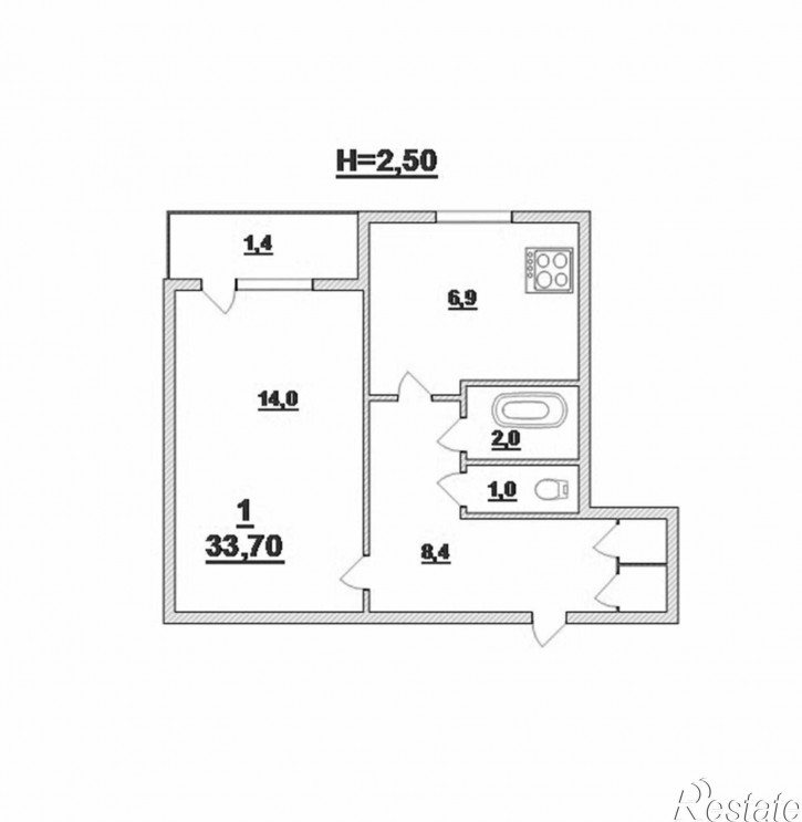 1-комн квартира 9 Апреля ул, 64