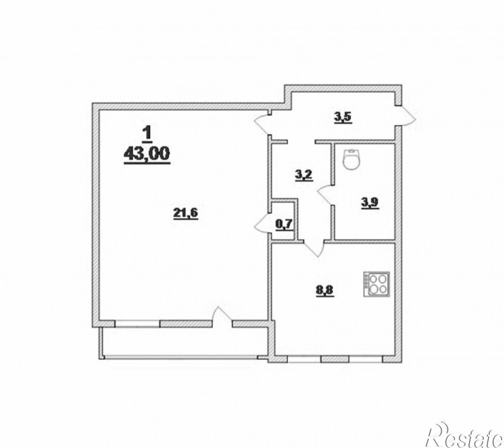 1-комн квартира Комсомольская ул, 77 а