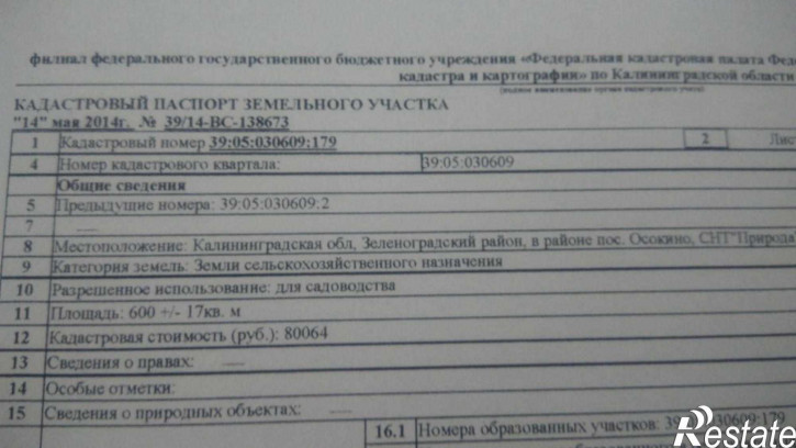 Земельный участок СНТ Природа снт, Абрикосовая ул