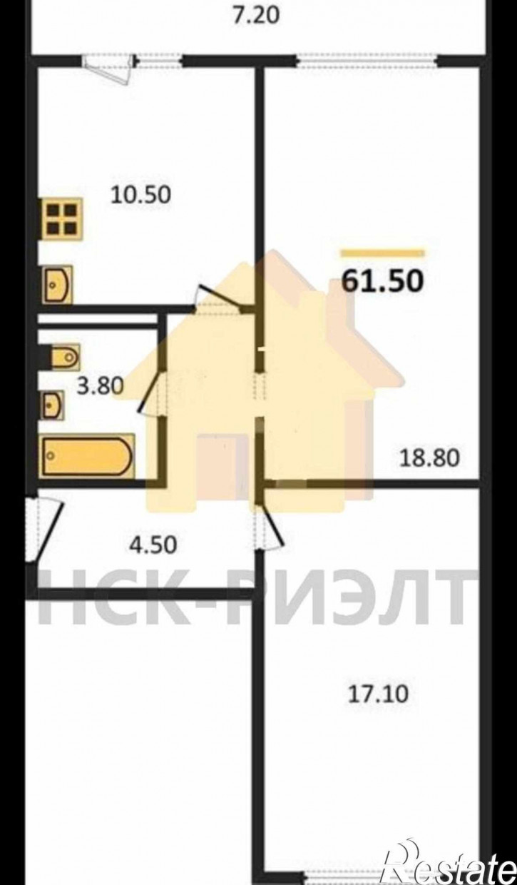 2-комн квартира в новом доме ул. Чулымская 1-я,122/11 д11 стр
