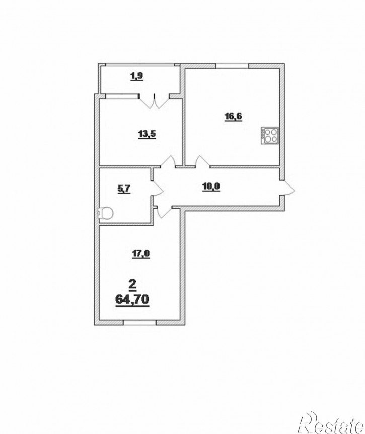 2-комн квартира Куйбышева ул, 68