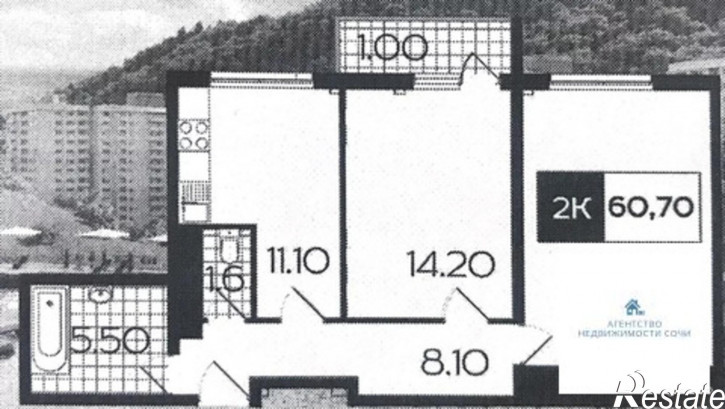 2-комн квартира Тепличная улица,79