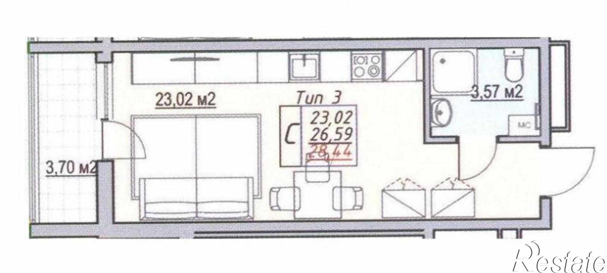 Купить квартиру за 3 100 000 рублей на Центральный район, 43