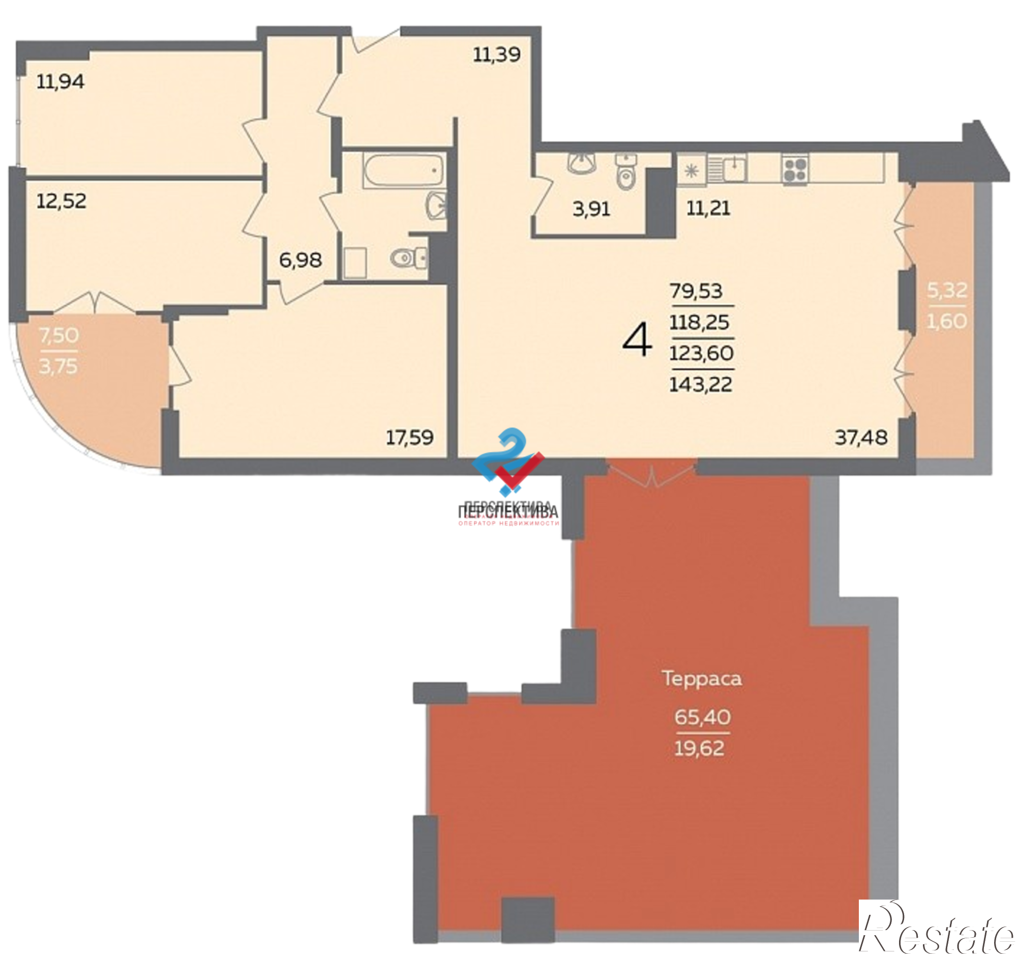 Купить квартиру за 14 322 000 рублей на улица Бородина, 2