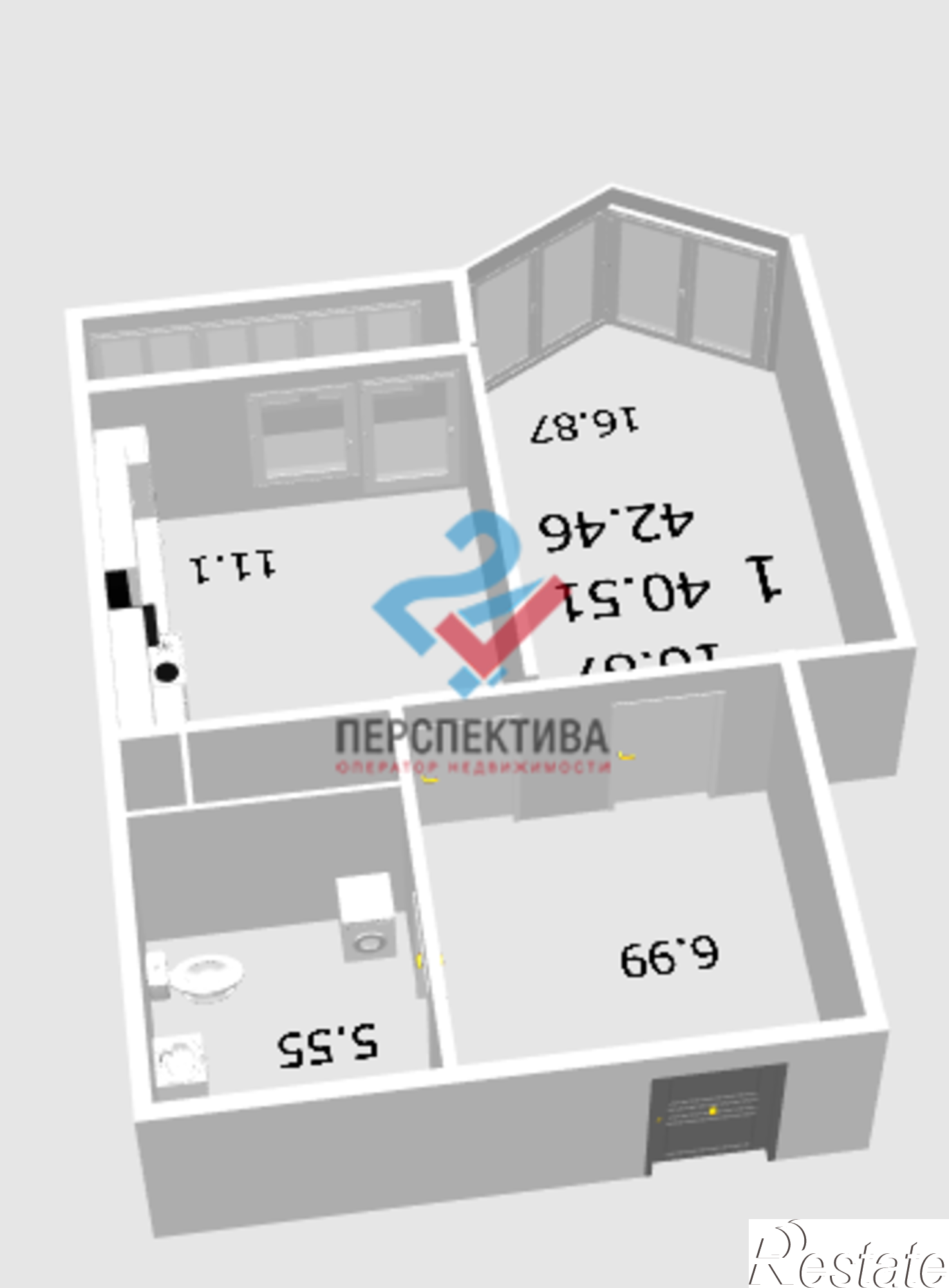 Купить квартиру за 2 866 050 рублей на улица Студёный Кордон, 47