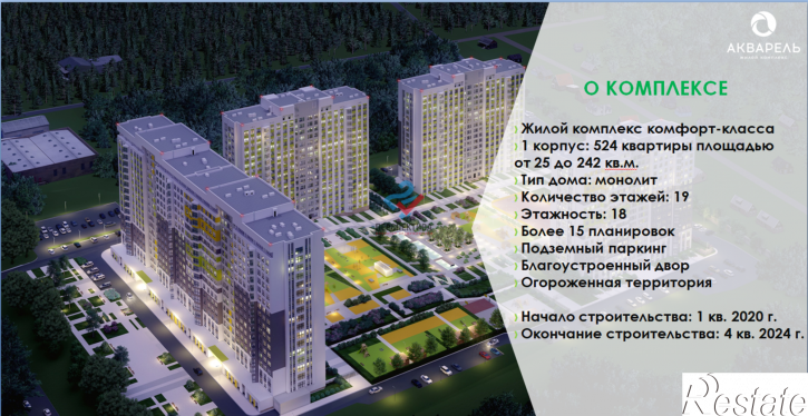 1-комн квартира в новом доме улица Студёный Кордон, 47