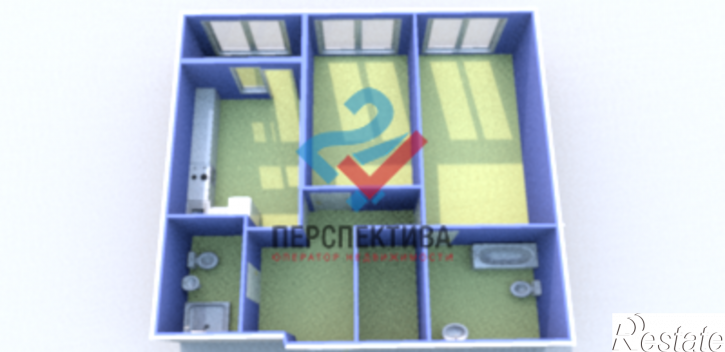 2-комн квартира в новом доме улица Рахманинова