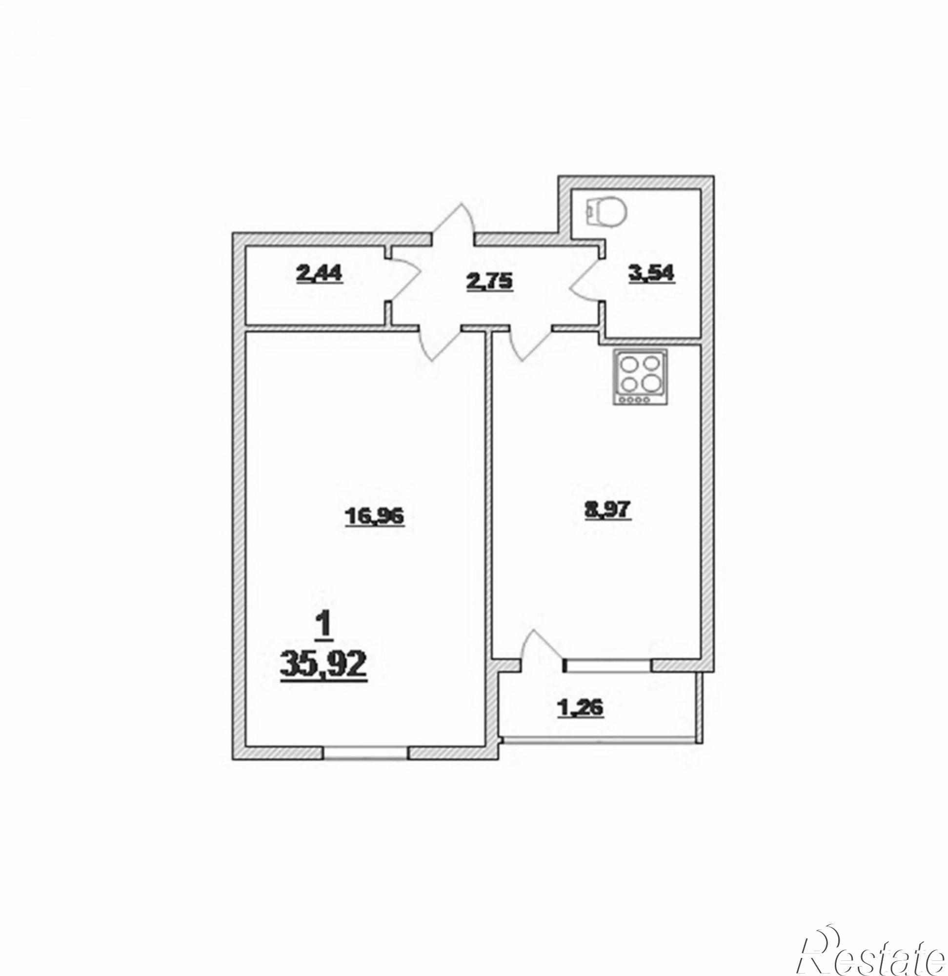 Купить квартиру за 2 709 000 рублей на Батальная ул, 96