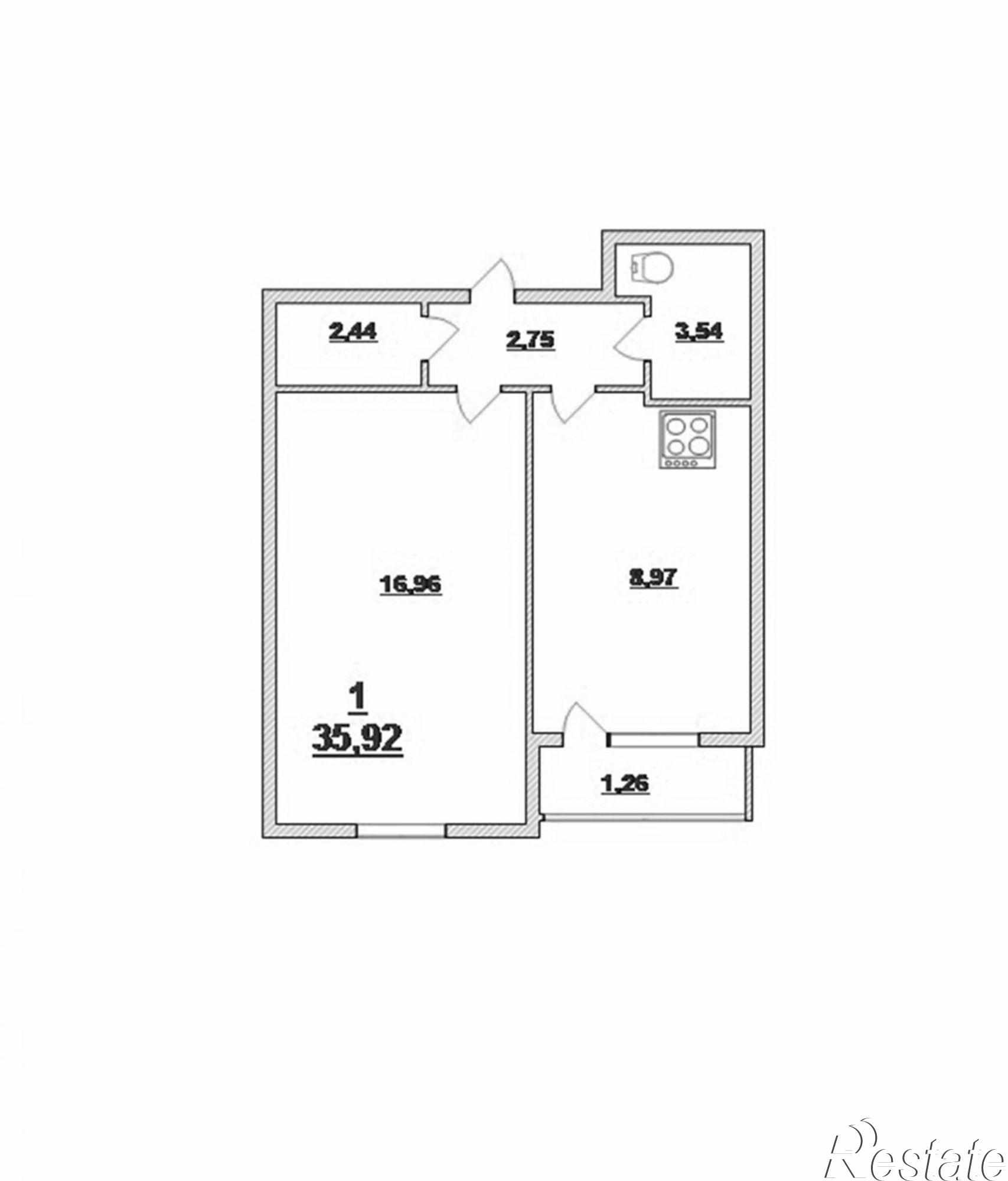 Купить квартиру за 2 744 000 рублей на Батальная ул, 96