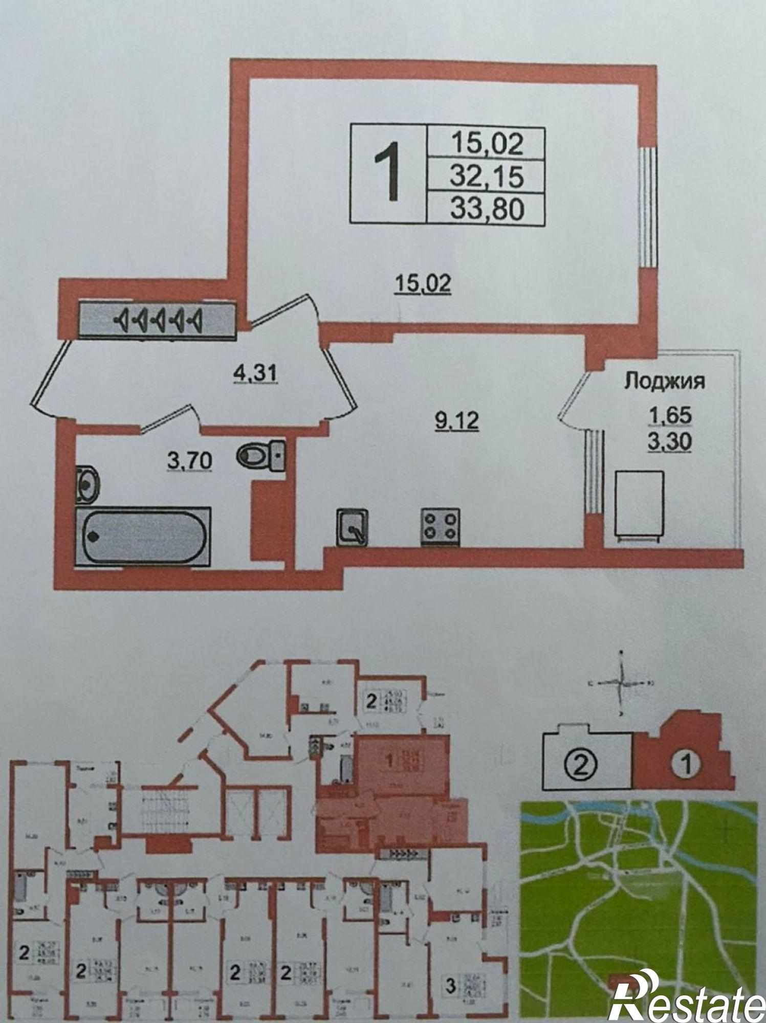 Купить квартиру за 2 585 000 рублей на Батальная ул, 96