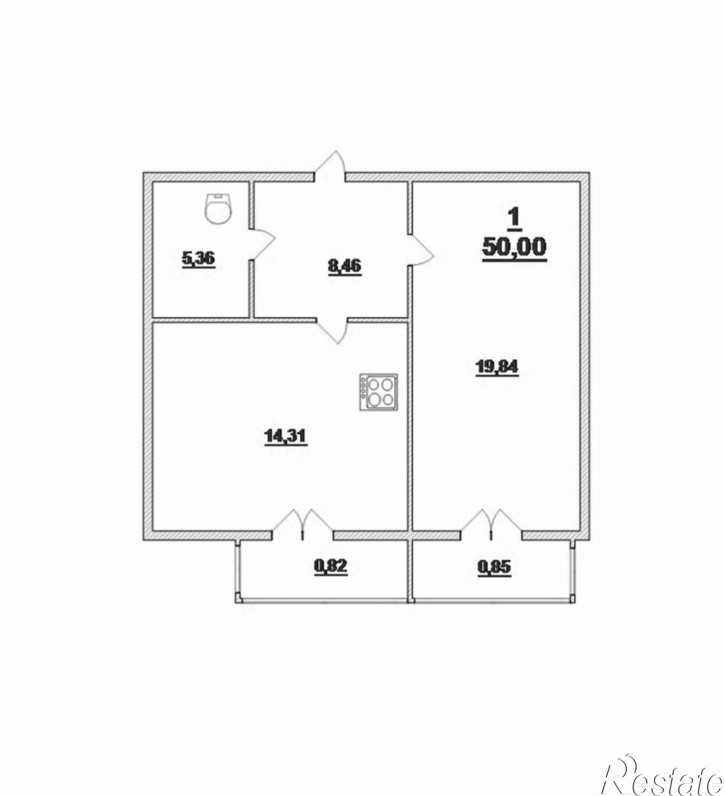 1-комн квартира Чкалова ул, 48