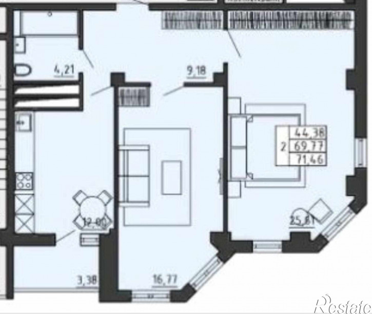 2-комн квартира в новом доме ул. Валентина Скороходова, д. 21, корп. 1