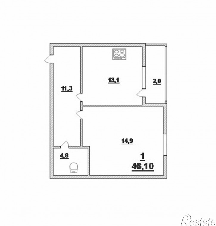 1-комн квартира Ростовская ул, 6