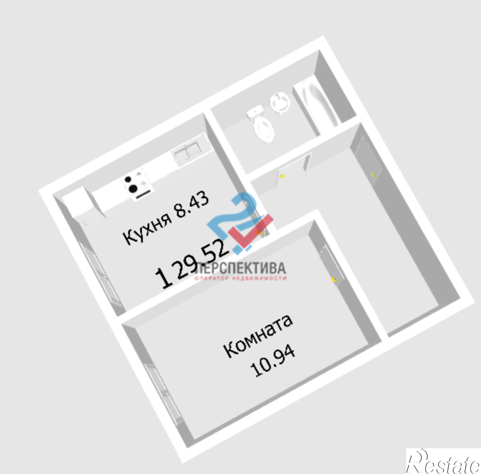 Купить квартиру за 2 389 500 рублей на Побочинская, с20