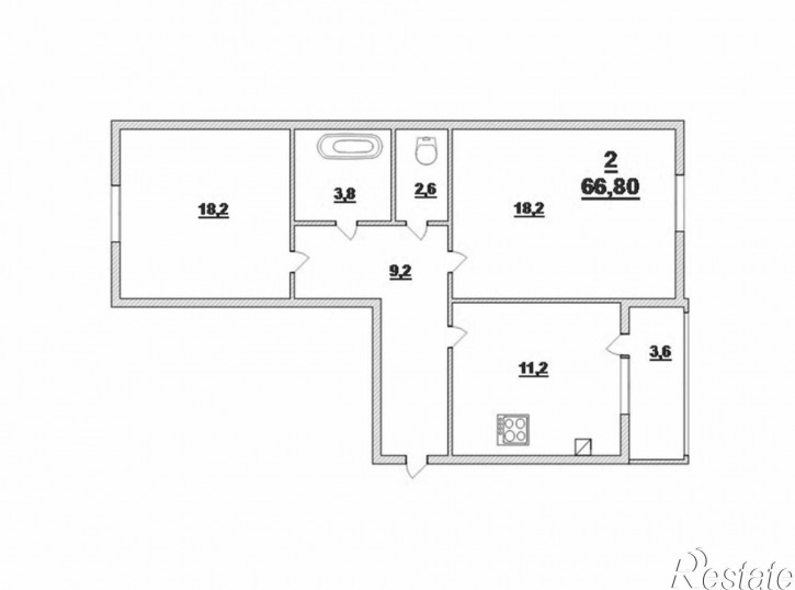 2-комн квартира Артиллерийская ул, 67