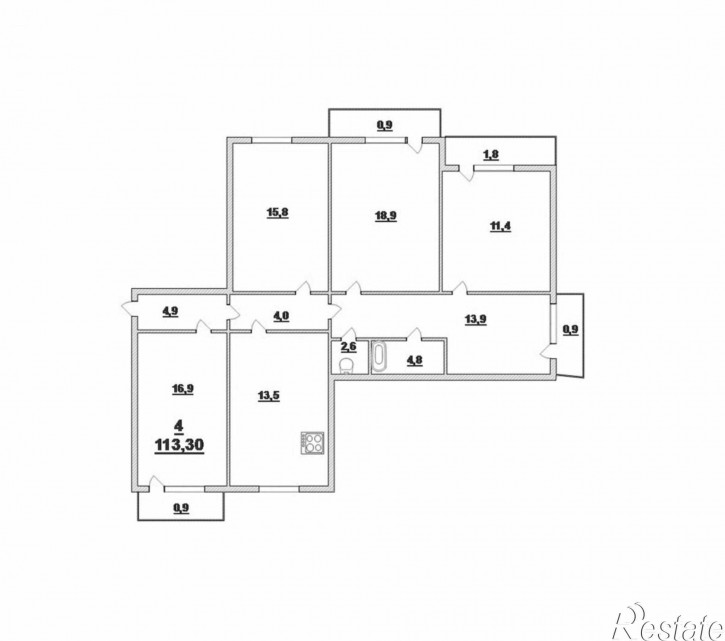 4-комн квартира Сиреневый пер, 1