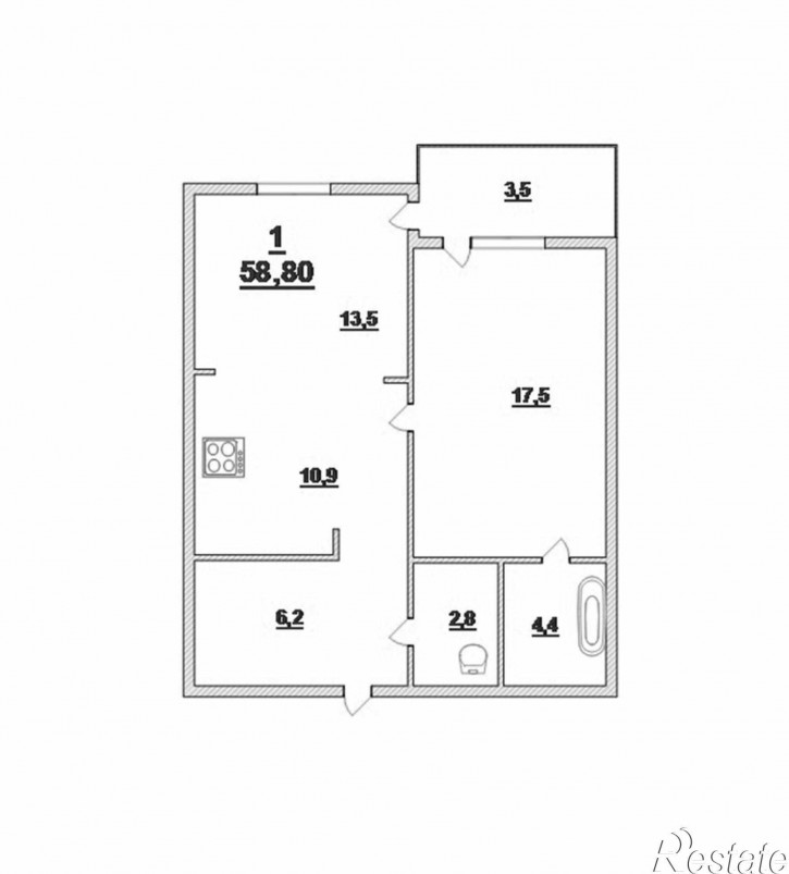 1-комн квартира Молодой гвардии ул, 5