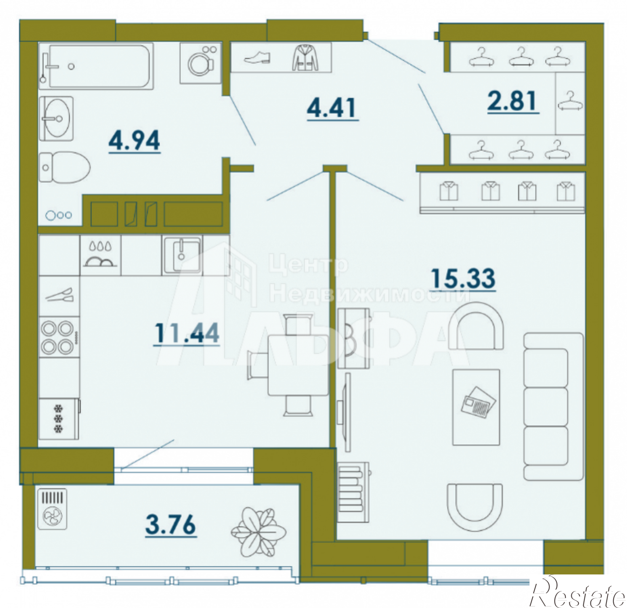 Купить квартиру за 4 189 000 рублей на улица Николая Островского, 52