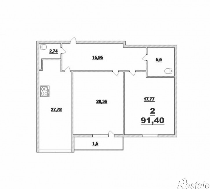 2-комн квартира Сержанта Колоскова ул, 8