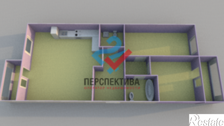 3-комн квартира в новом доме жилой комплекс Радужные Дворы,  с76