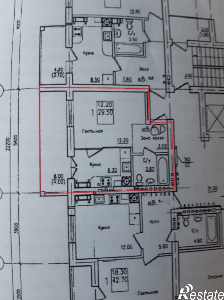 1-комн квартира Автомобильная ул, 12б