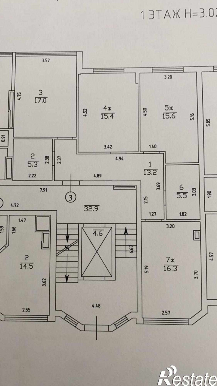3-комн квартира Потемкина ул, 1