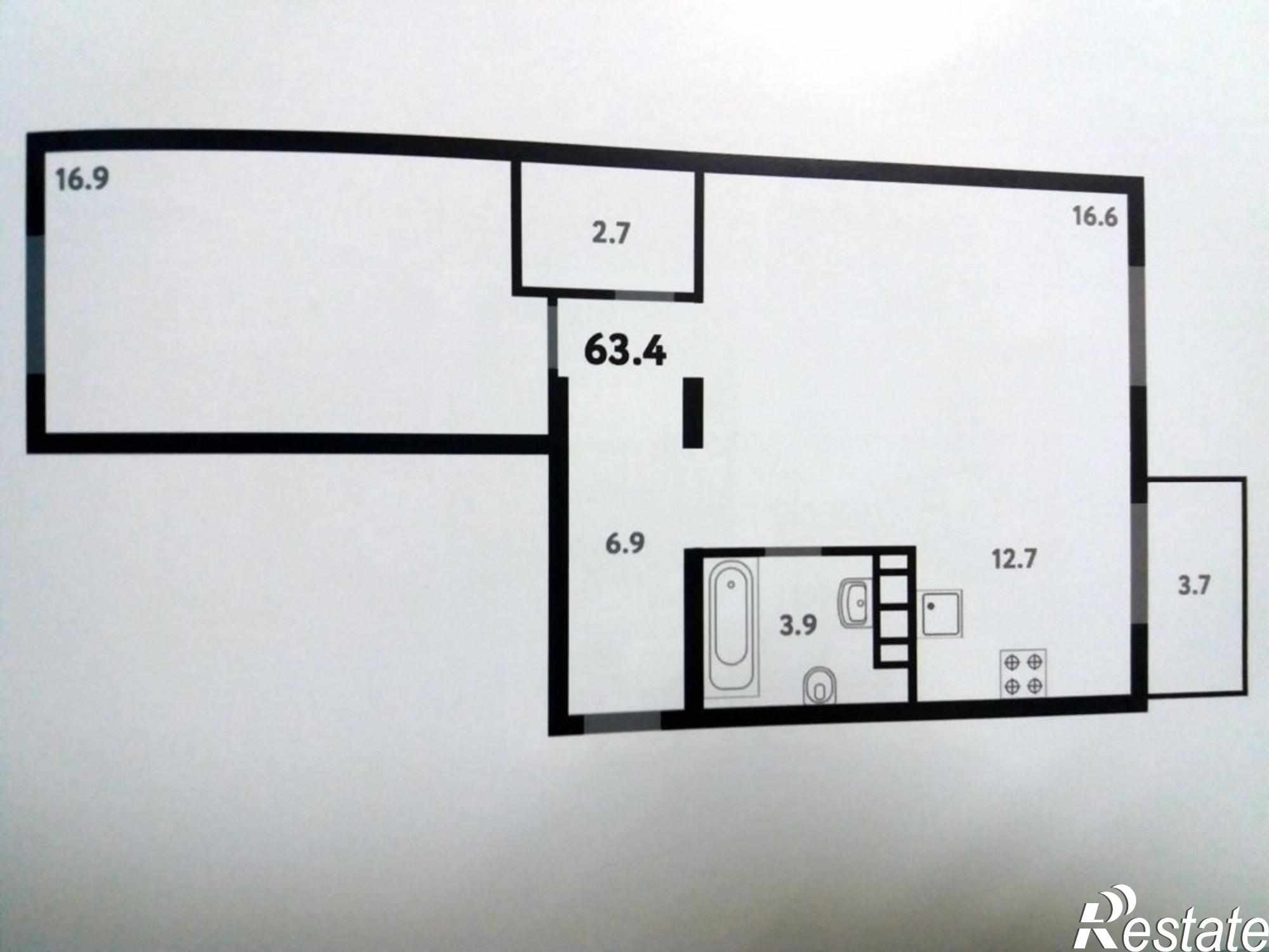 Купить квартиру за 3 550 000 рублей на Мирная улица, 29к4