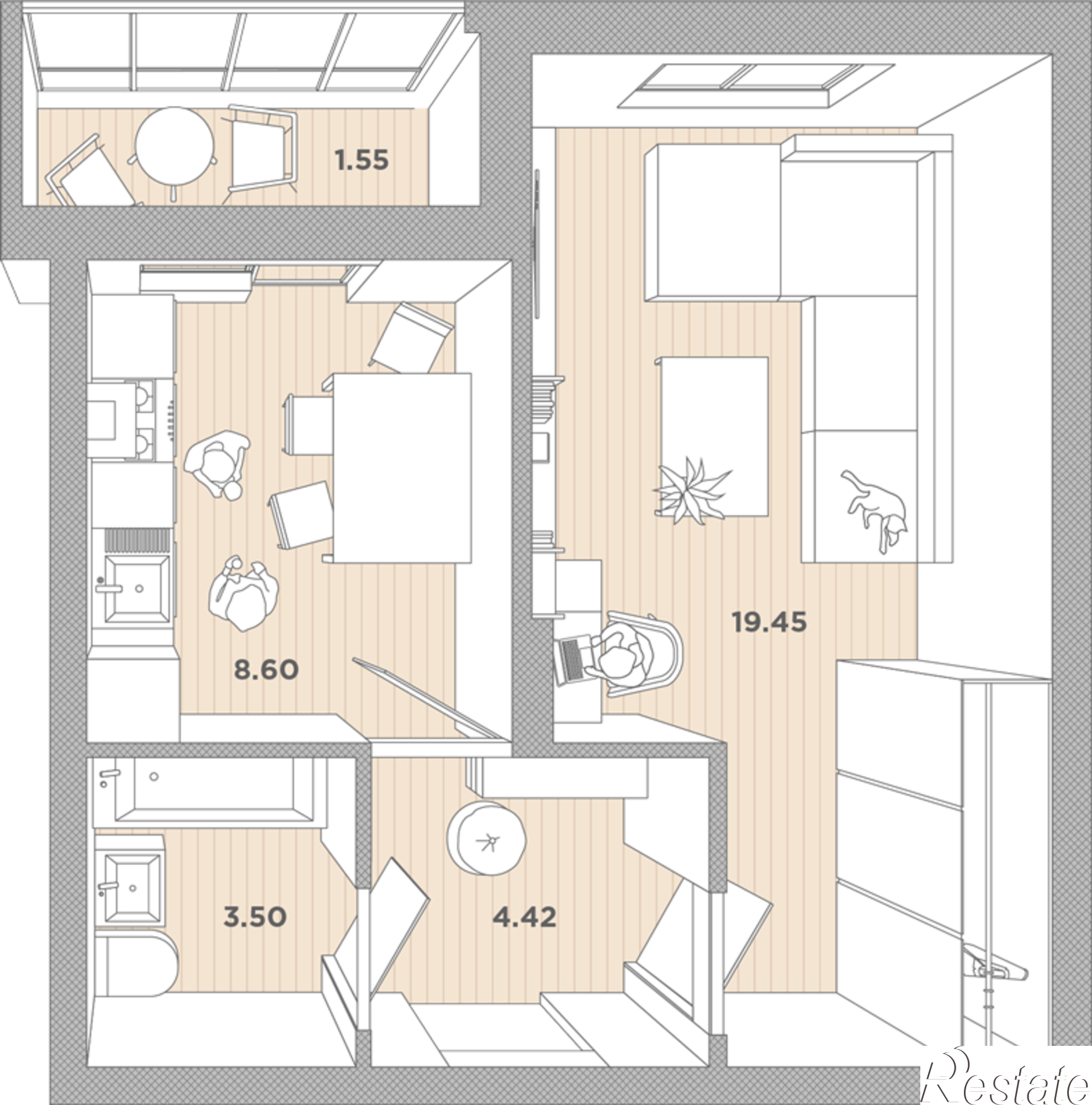 Купить квартиру за 3 280 100 рублей на Садовая ул, 5