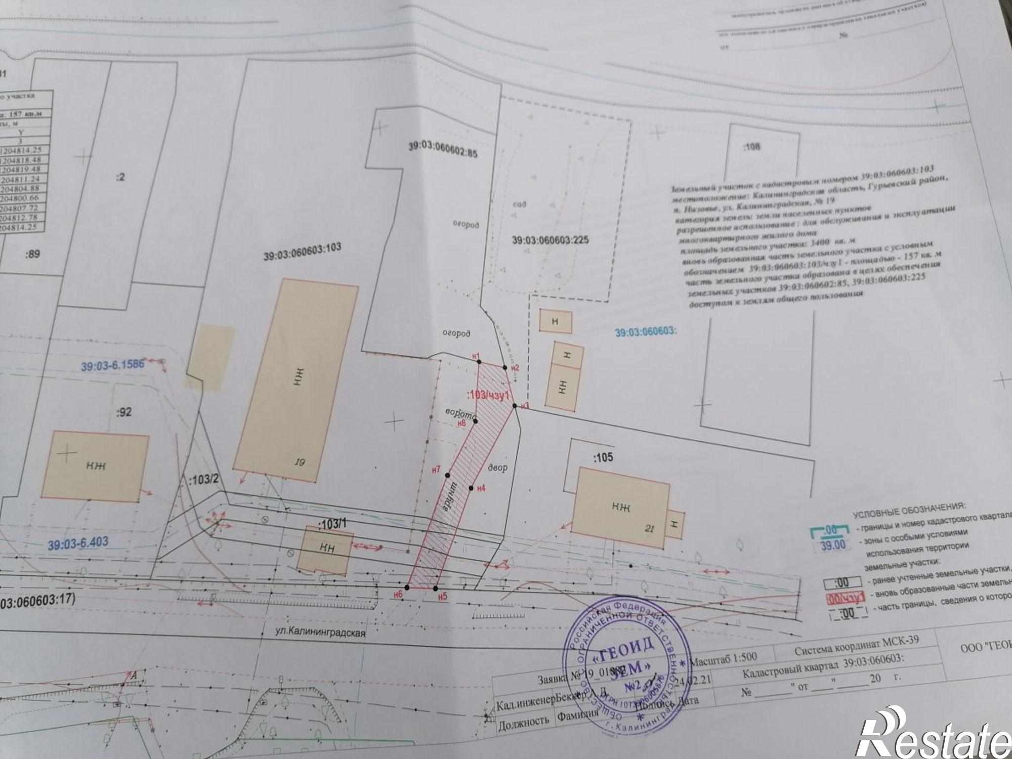 Купить землю, земельный участок за 700 000 рублей на Калининградская ул
