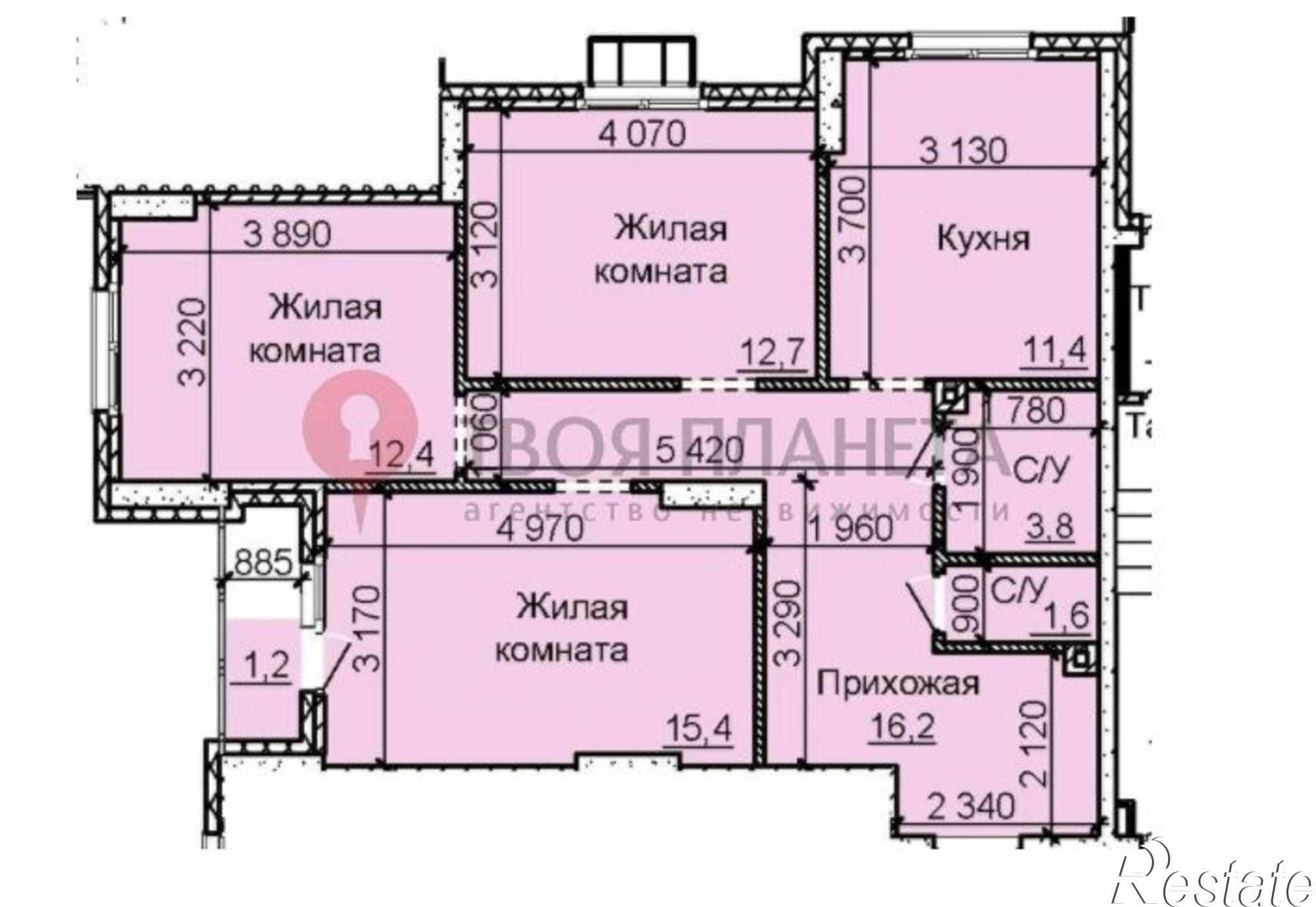 Купить квартиру за 6 545 000 рублей на ул. Столетова,15