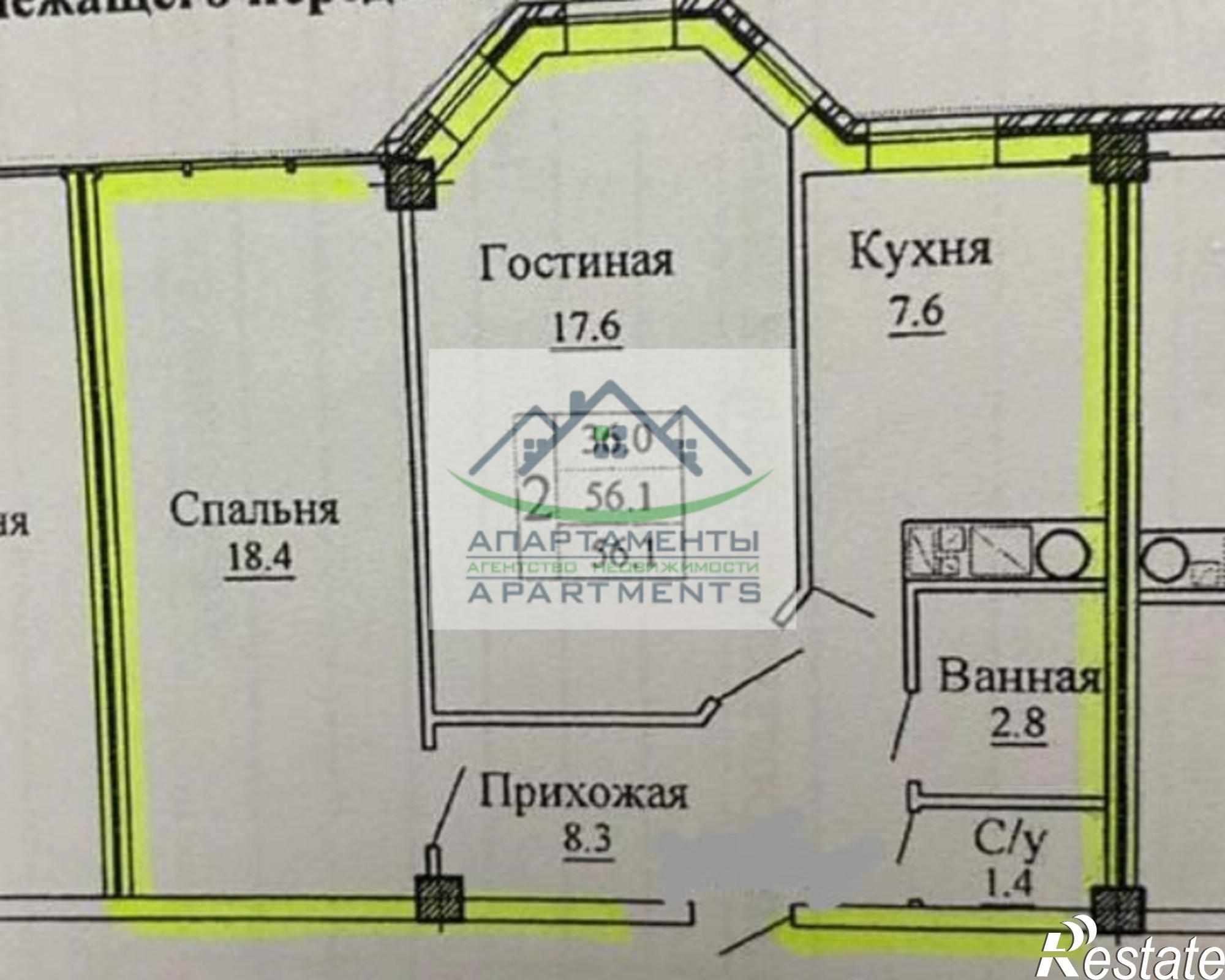 Купить квартиру за 3 900 000 рублей на Адмиральского ул