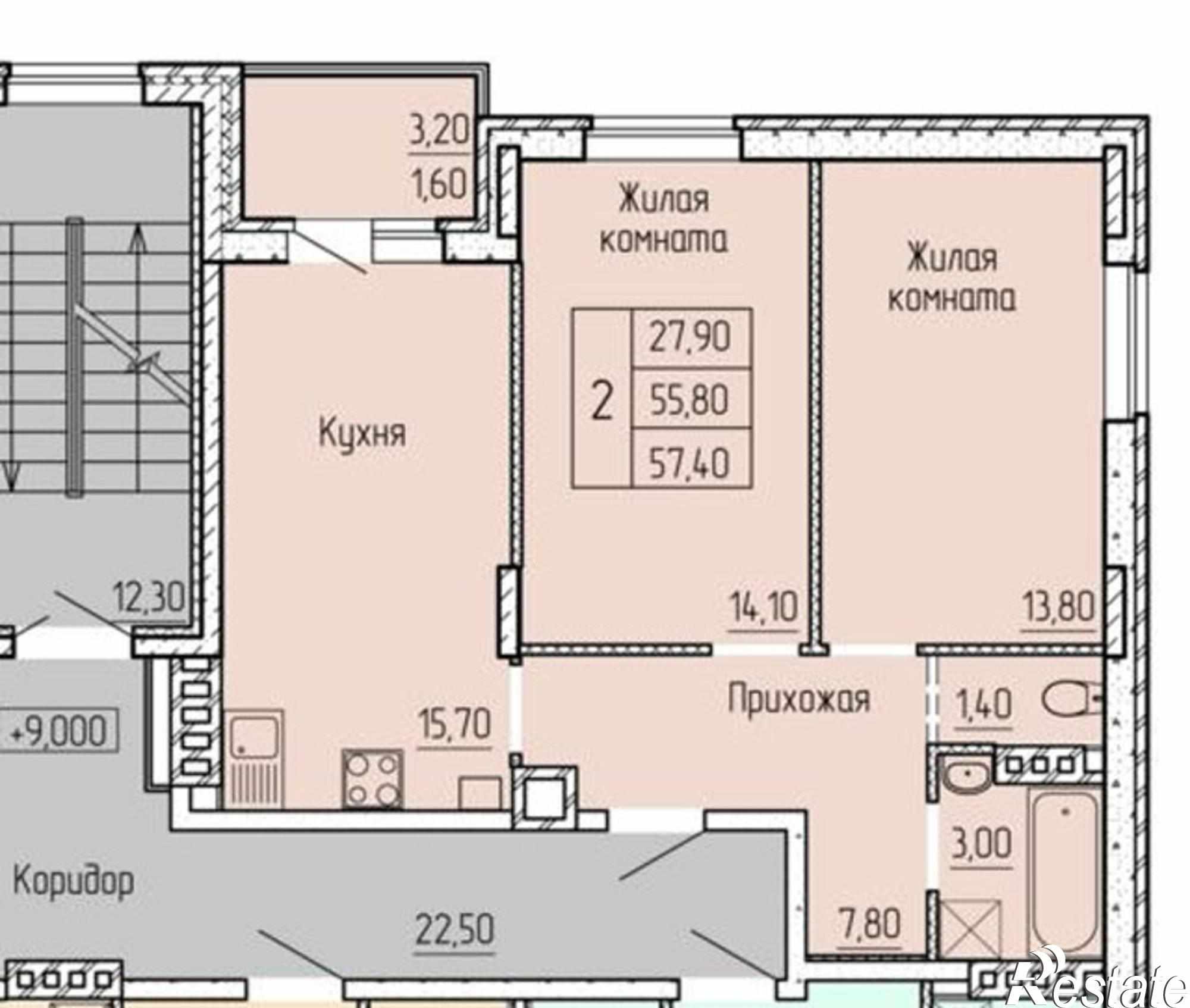 Купить квартиру за 2 603 000 рублей на Фермерская ул