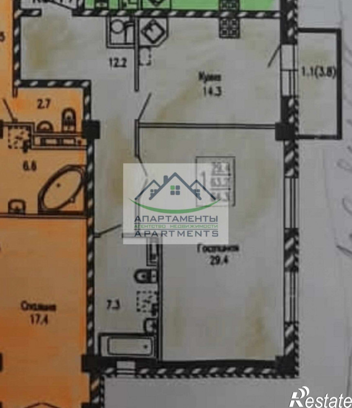 1-комн квартира Пестова ул, 3