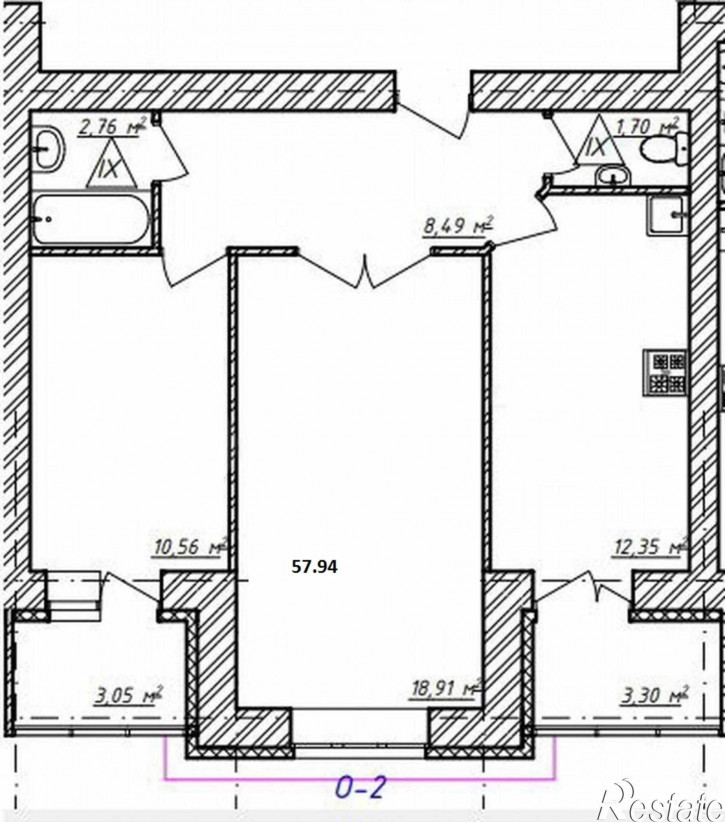 2-комн квартира в новом доме Лакина ул, 2Г