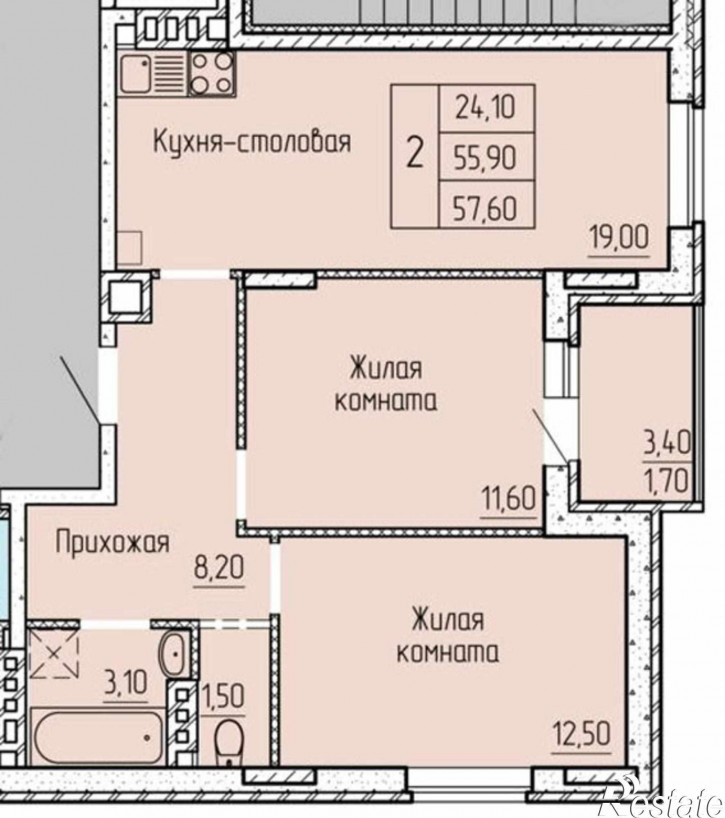 2-комн квартира Фермерская ул