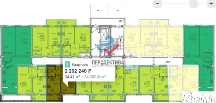 1-комн квартира в новом доме жилой комплекс Арбековская Застава,  с11