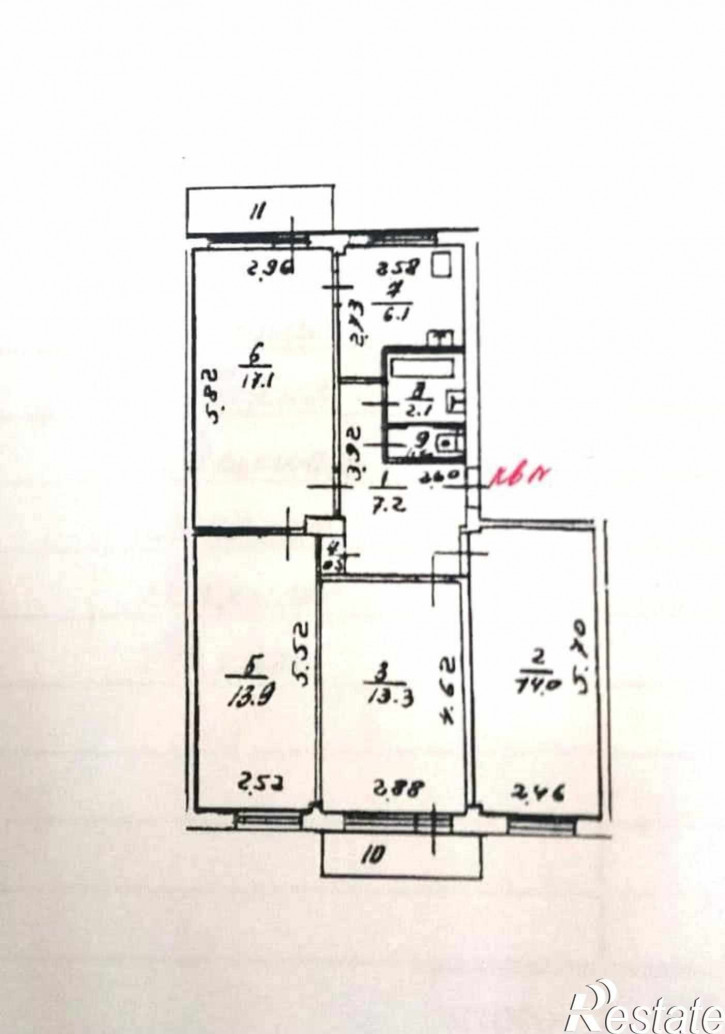 4-комн квартира Красноармейская Улица,35